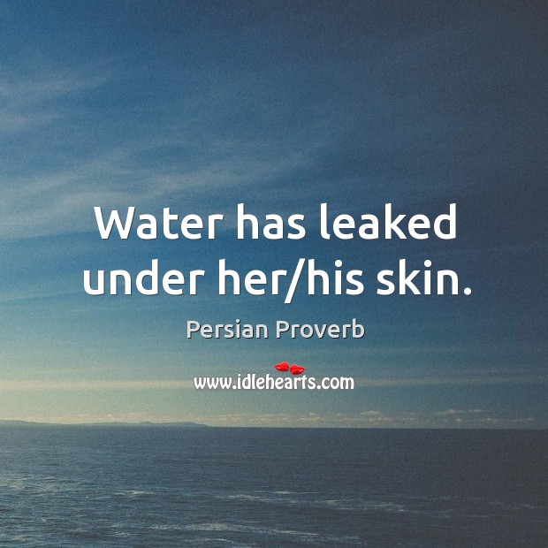 Water has leaked under her/his skin. Image