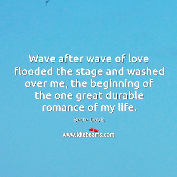 Wave after wave of love flooded the stage and washed over me, the beginning of the one Image