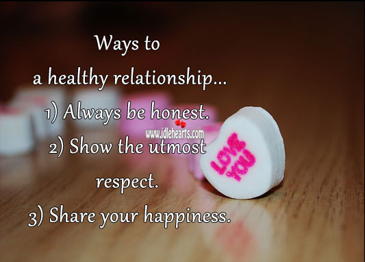 Ways to a healthy relationship Honesty Quotes Image