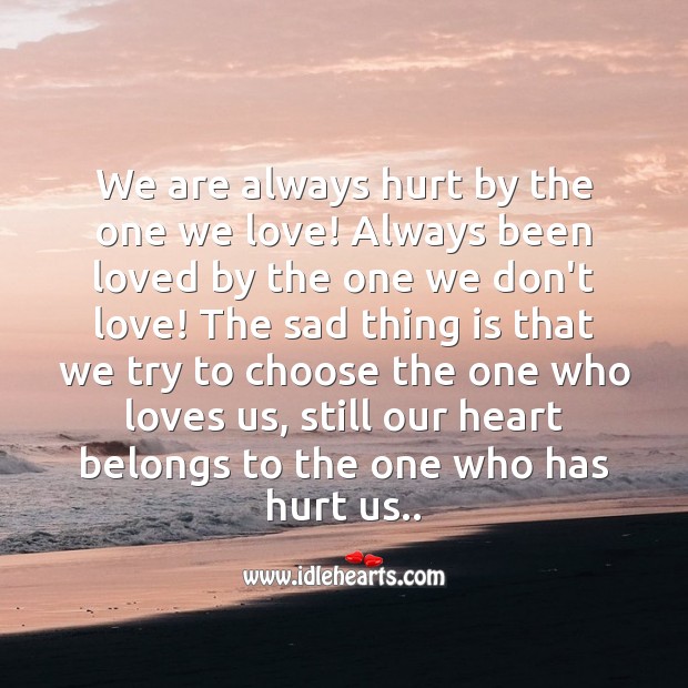 We are always hurt by the one we love! Love Messages Image