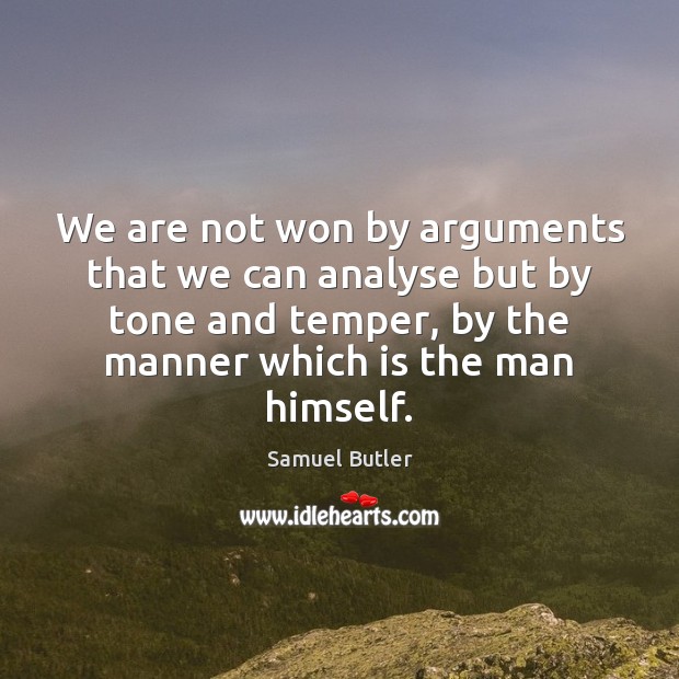 We are not won by arguments that we can analyse but by Image