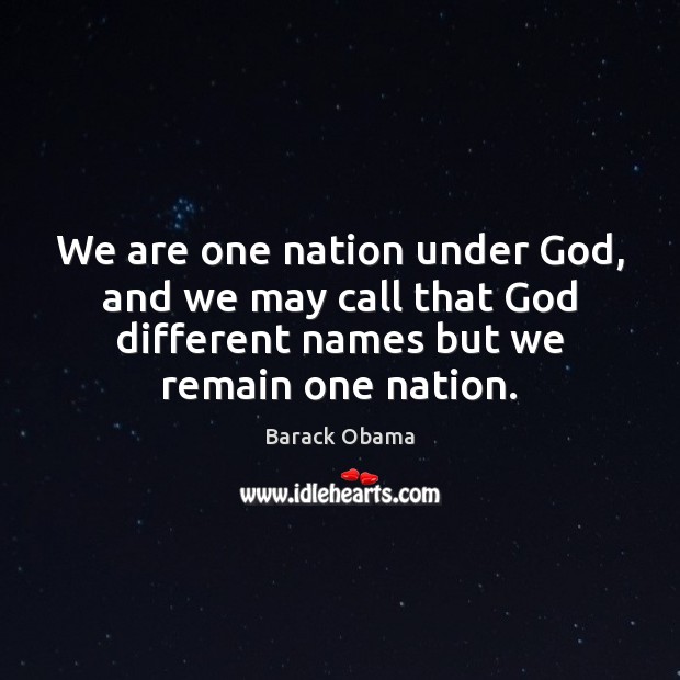 We are one nation under God, and we may call that God Image
