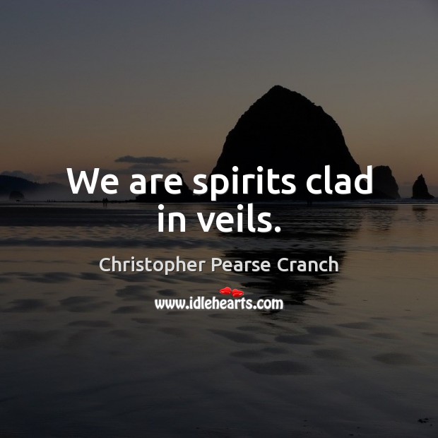 We are spirits clad in veils. Christopher Pearse Cranch Picture Quote
