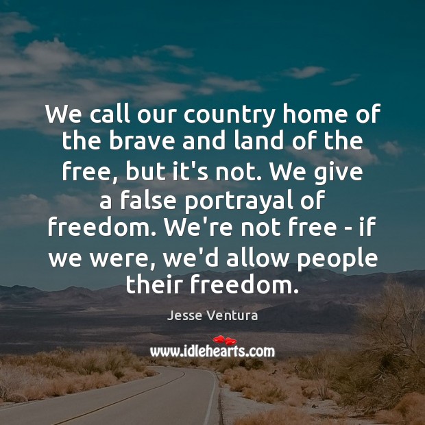 We call our country home of the brave and land of the Image