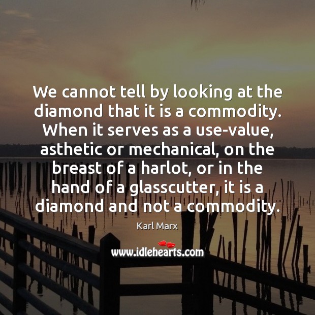 We cannot tell by looking at the diamond that it is a Image