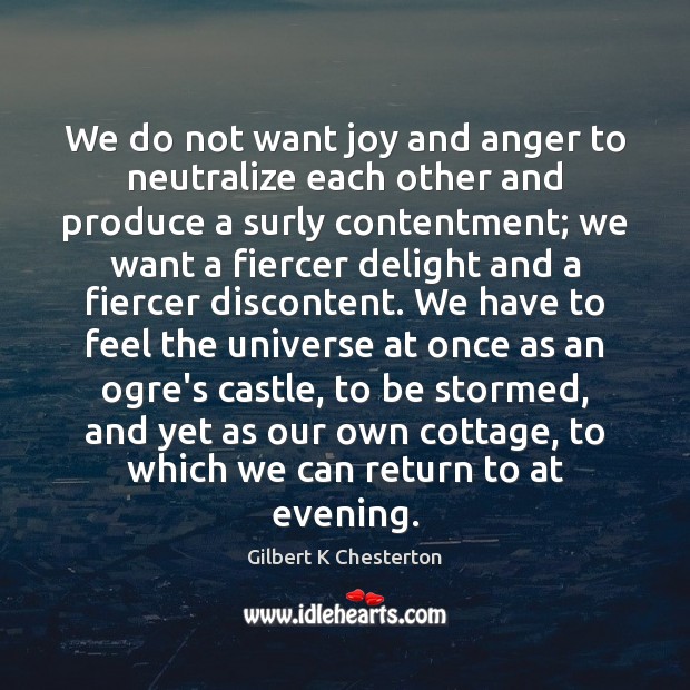 We do not want joy and anger to neutralize each other and Image