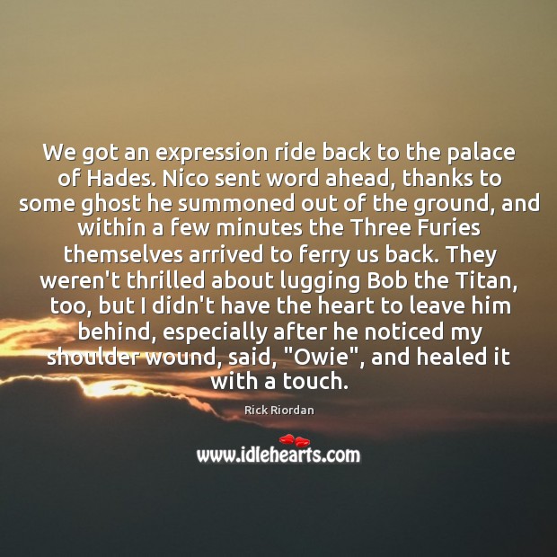 We got an expression ride back to the palace of Hades. Nico Image