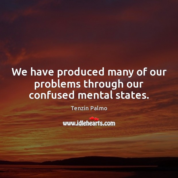 We have produced many of our problems through our confused mental states. Tenzin Palmo Picture Quote