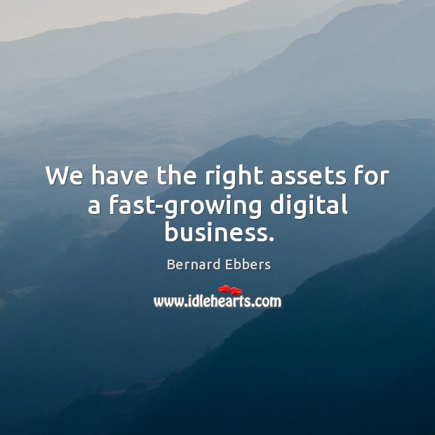We have the right assets for a fast-growing digital business. Image
