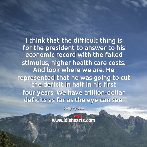 We have trillion-dollar deficits as far as the eye can see. Kelly Ayotte Picture Quote