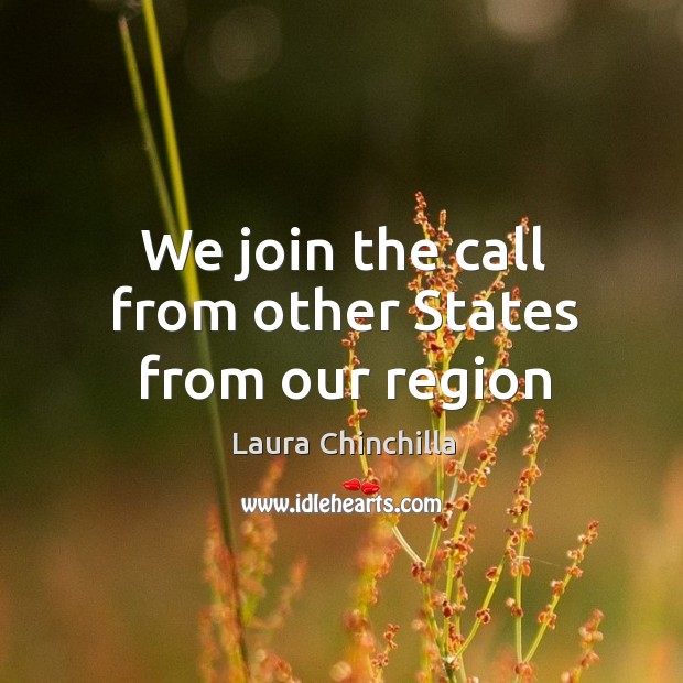 We join the call from other States from our region Image