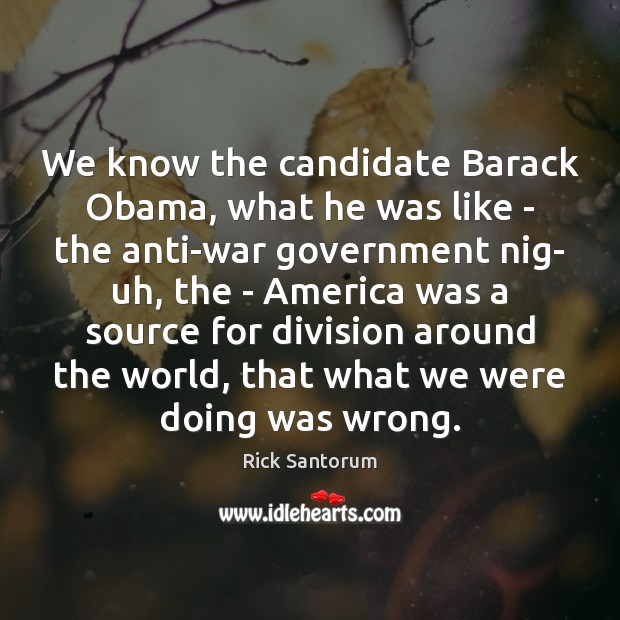 We know the candidate Barack Obama, what he was like – the Image