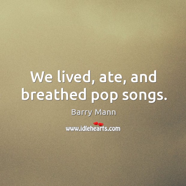 We lived, ate, and breathed pop songs. Image