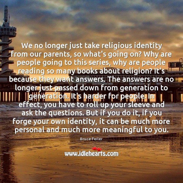 We no longer just take religious identity from our parents, so what’s Image