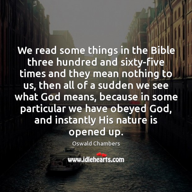 We read some things in the Bible three hundred and sixty-five times Image