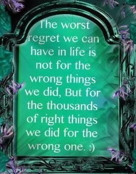 The worst regret we can have in life Life Quotes Image