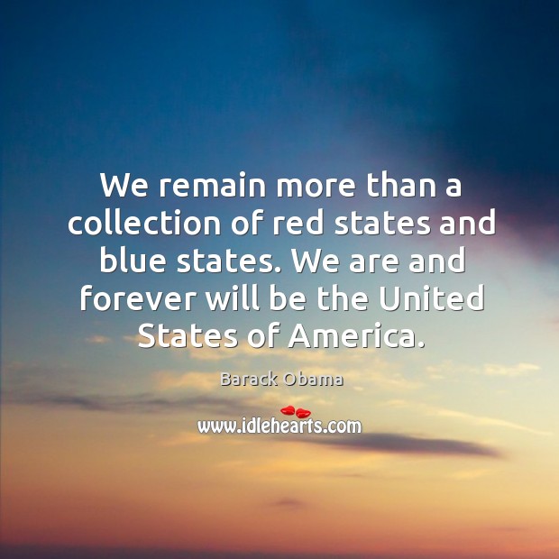 We remain more than a collection of red states and blue states. Image