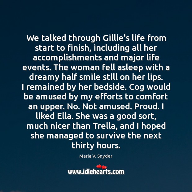 We talked through Gillie’s life from start to finish, including all her 