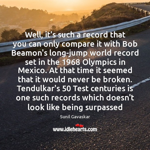 Well, it’s such a record that you can only compare it with Image