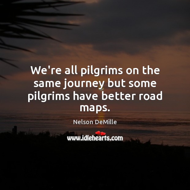 We’re all pilgrims on the same journey but some pilgrims have better road maps. Nelson DeMille Picture Quote