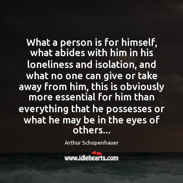 What a person is for himself, what abides with him in his Image