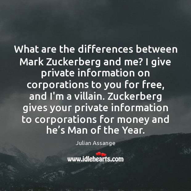 What are the differences between Mark Zuckerberg and me? I give private Image