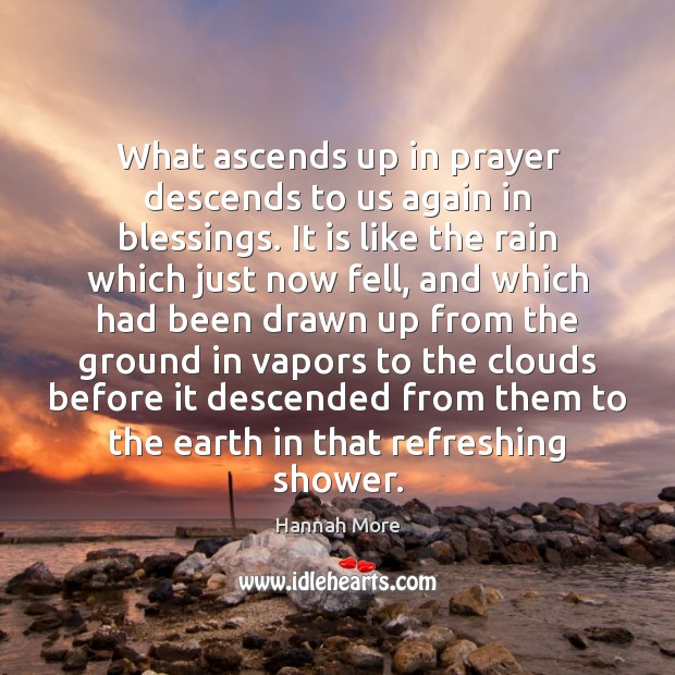 What ascends up in prayer descends to us again in blessings. It Blessings Quotes Image