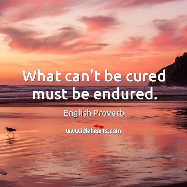 what can t be cured must be endured origin