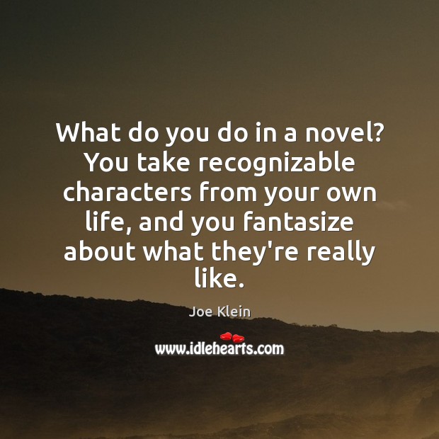 What do you do in a novel? You take recognizable characters from Image