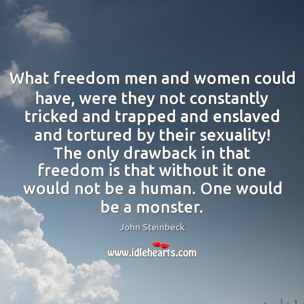 What freedom men and women could have, were they not constantly tricked Image