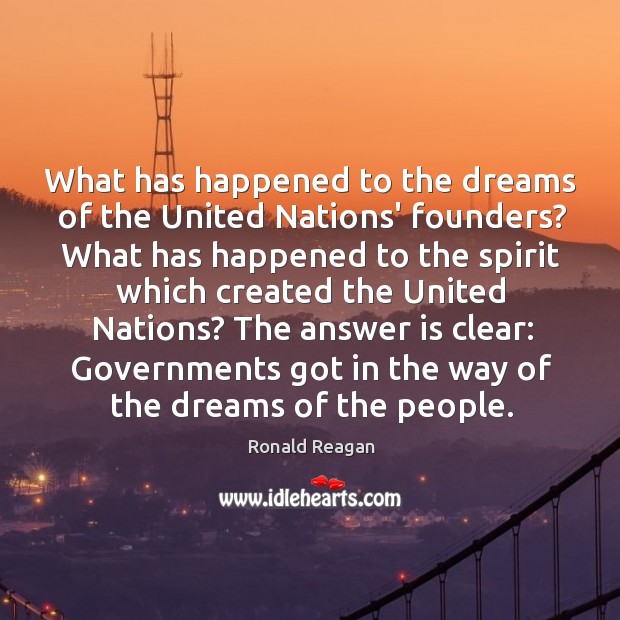What has happened to the dreams of the United Nations’ founders? What Image