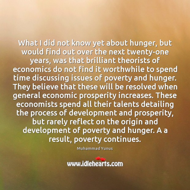 What I did not know yet about hunger, but would find out Image