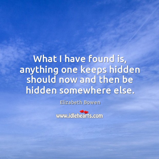 What I have found is, anything one keeps hidden should now and Hidden Quotes Image
