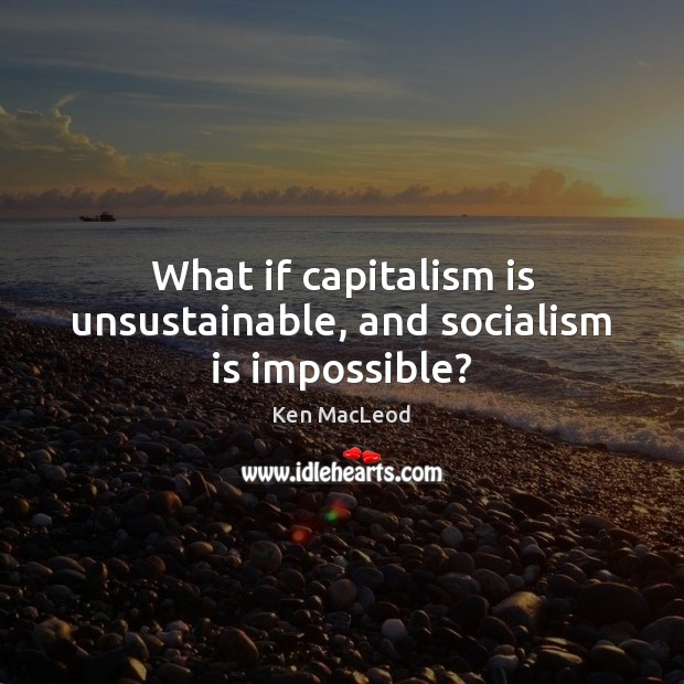 What if capitalism is unsustainable, and socialism is impossible? Image