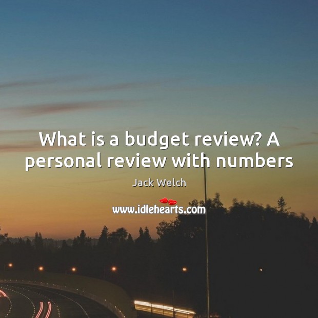 What is a budget review? A personal review with numbers Image