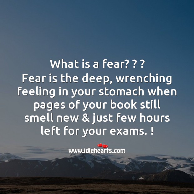 What is a fear? ? ? Image