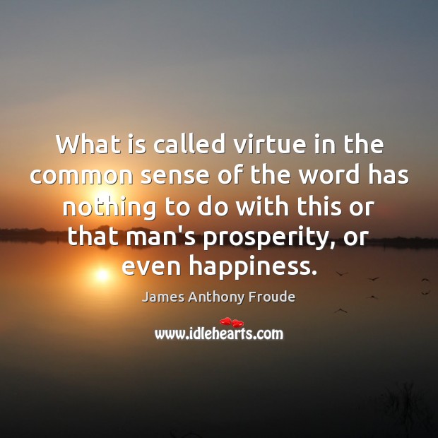 What is called virtue in the common sense of the word has James Anthony Froude Picture Quote