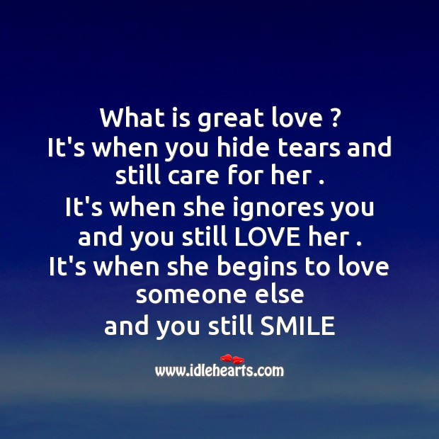 What is great love ? Love Someone Quotes Image