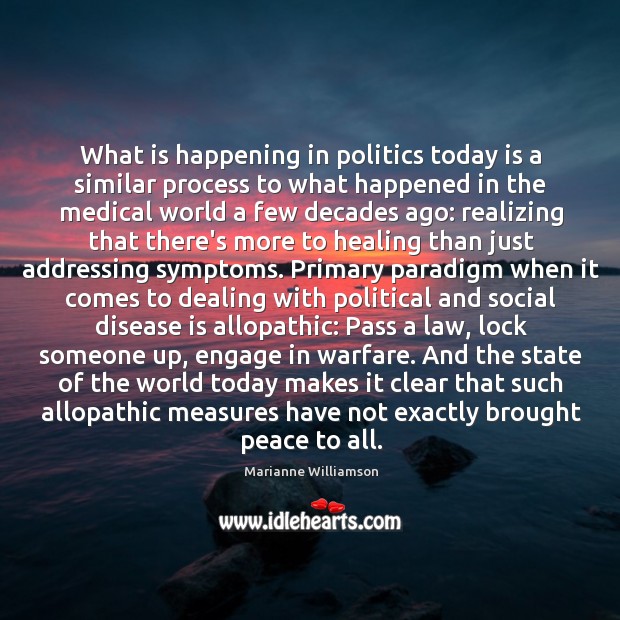 What is happening in politics today is a similar process to what Image