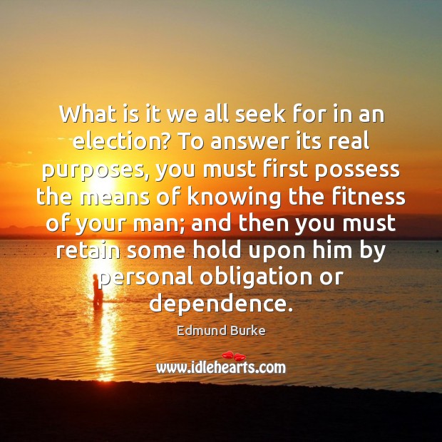 What is it we all seek for in an election? To answer Fitness Quotes Image