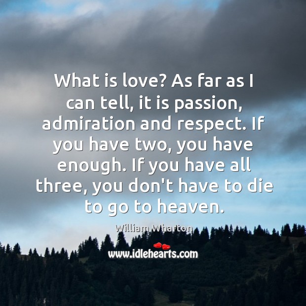 What is love? As far as I can tell, it is passion, William Wharton Picture Quote