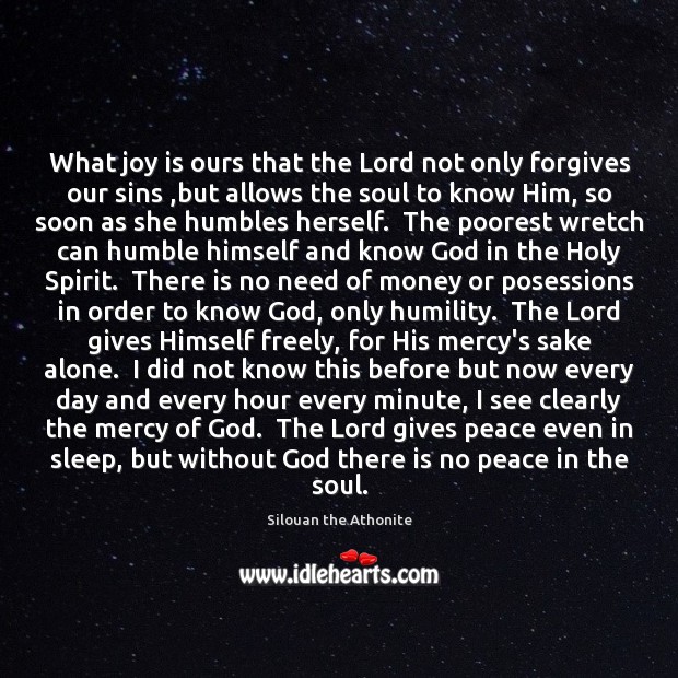 What joy is ours that the Lord not only forgives our sins , Joy Quotes Image