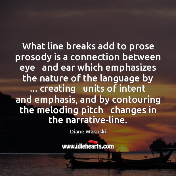 What line breaks add to prose prosody is a connection between eye Image