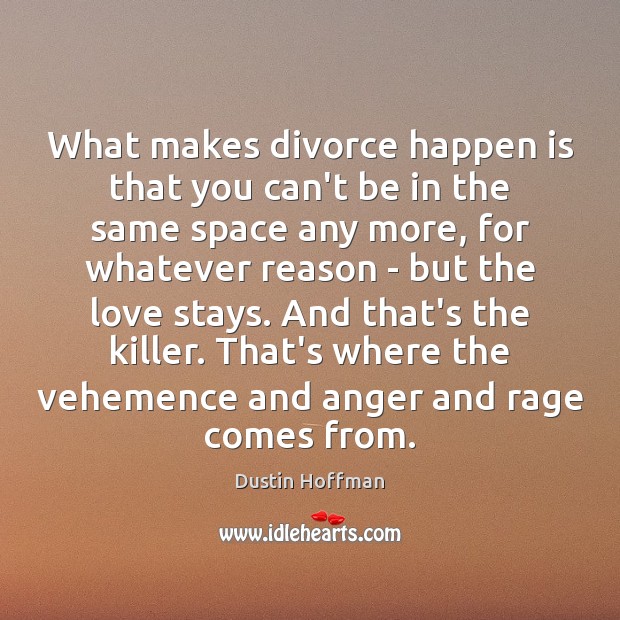 What makes divorce happen is that you can’t be in the same Divorce Quotes Image