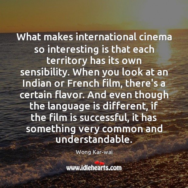 What makes international cinema so interesting is that each territory has its Image