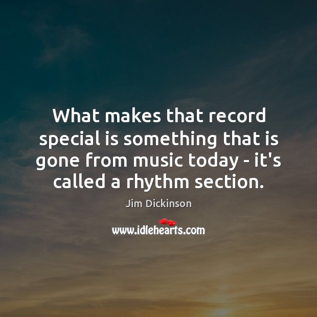 What makes that record special is something that is gone from music Image