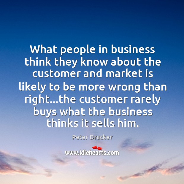 What people in business think they know about the customer and market Image