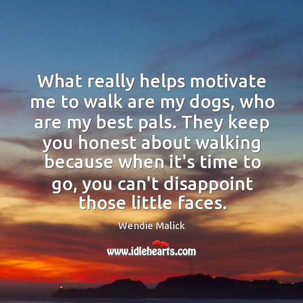 What really helps motivate me to walk are my dogs, who are Wendie Malick Picture Quote