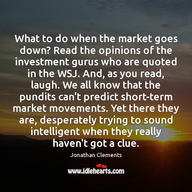 What to do when the market goes down? Read the opinions of Investment Quotes Image