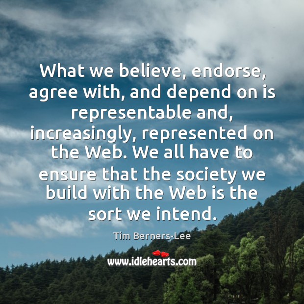 What we believe, endorse, agree with, and depend on is representable and, Image